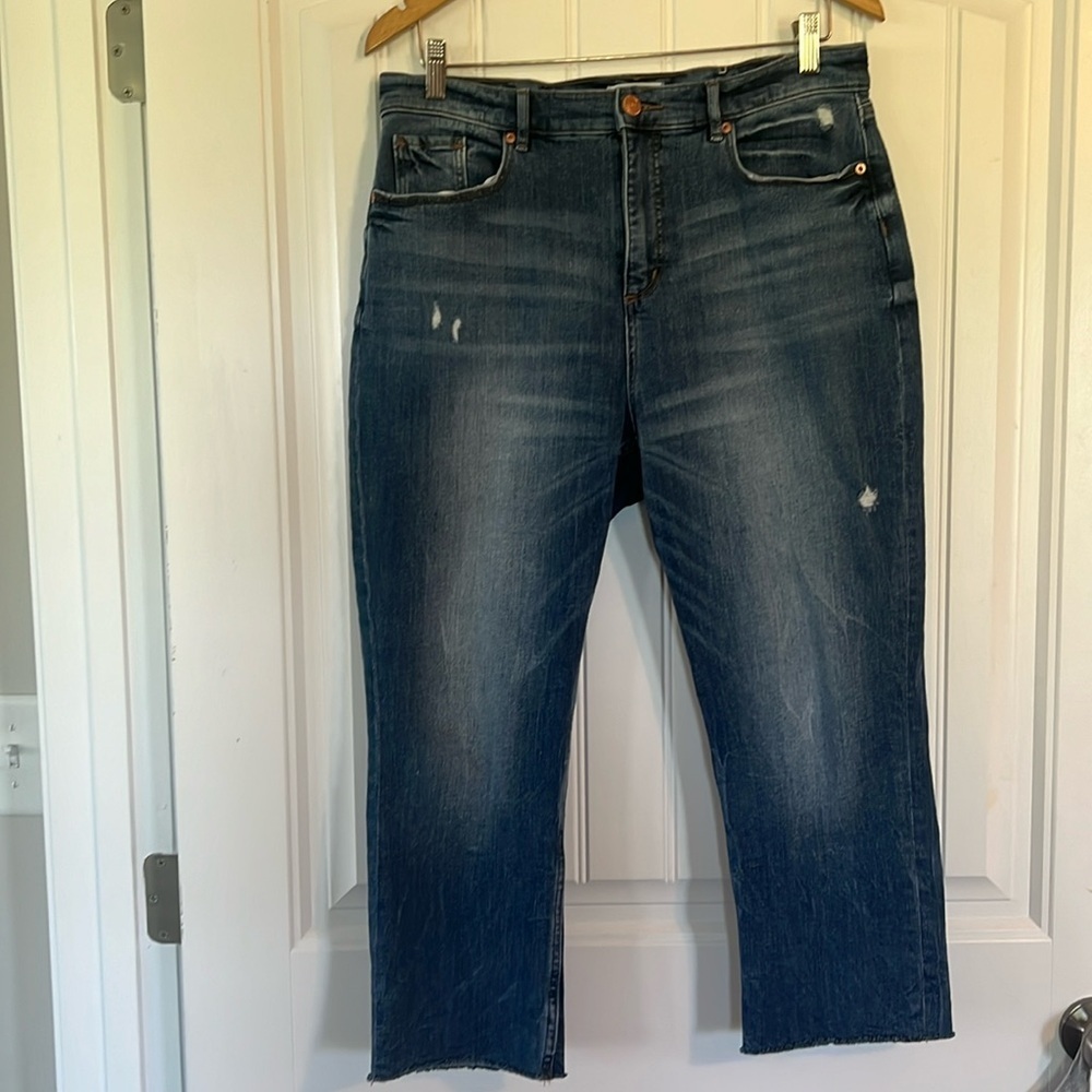 LOFT High Waist Straight Crop Jeans Size 12 or 31